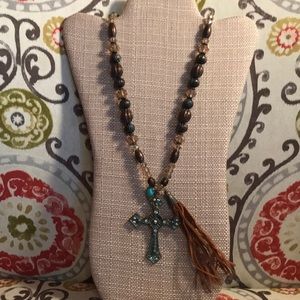 Western cross necklace